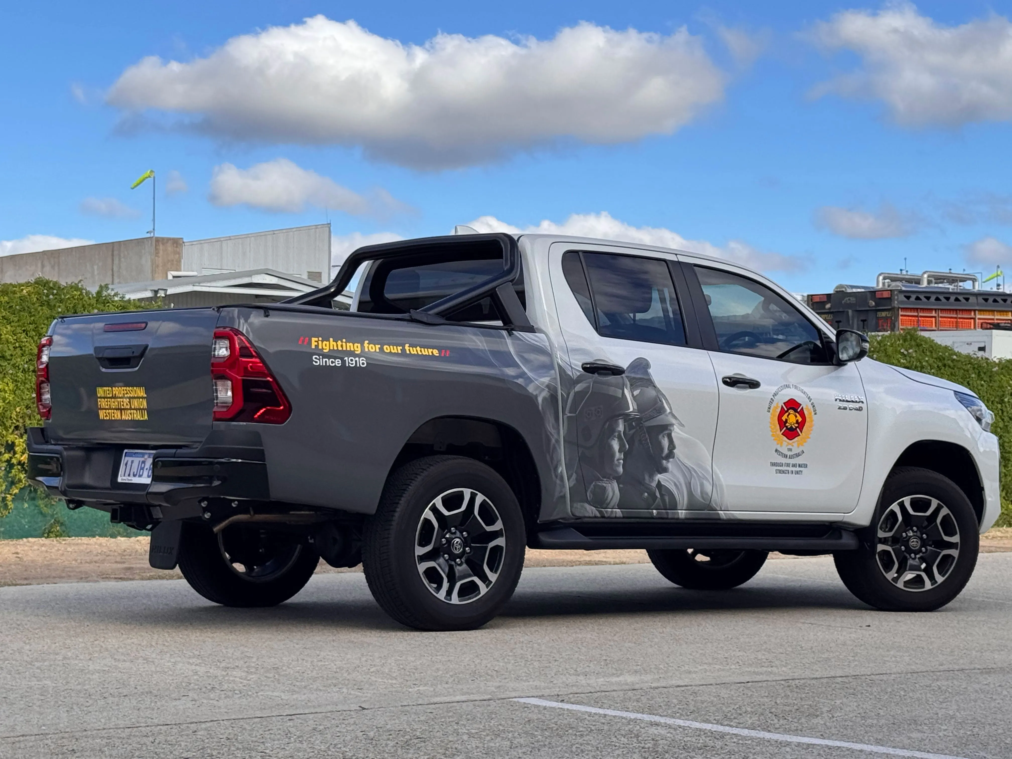 Branded HiLux work ute fleet wrap
