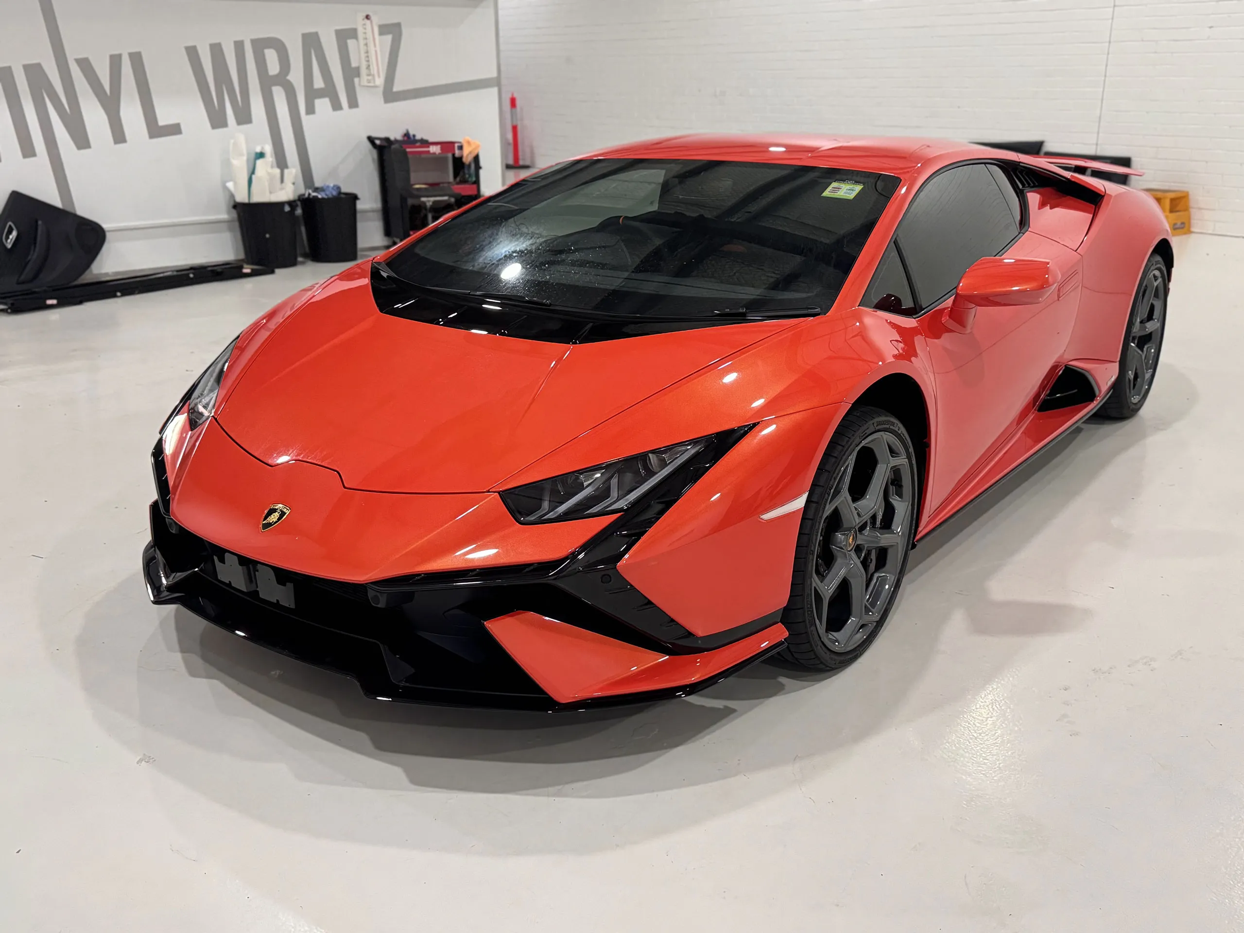 Lamborghini with matte paint protection film