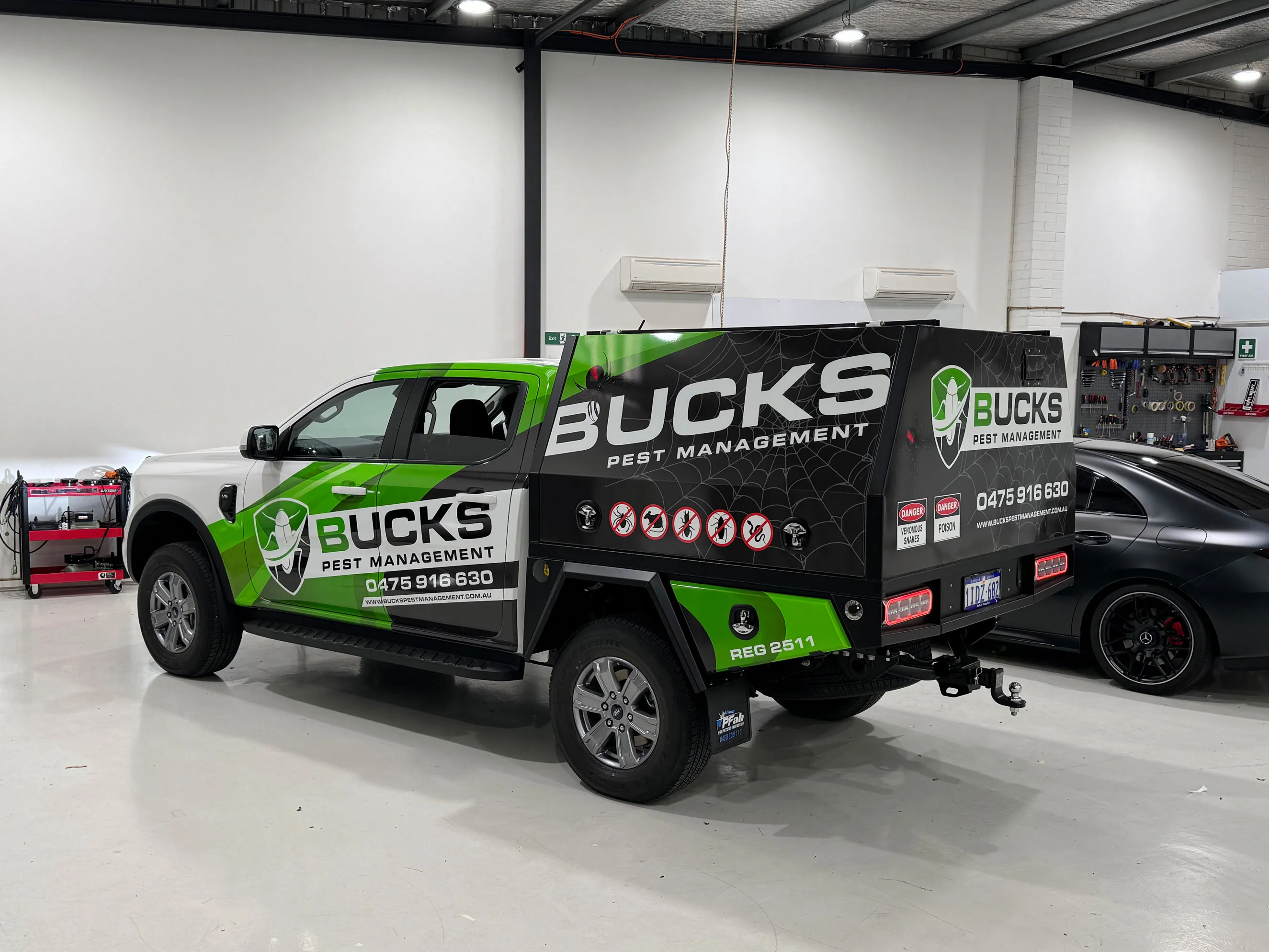 Fleet of commercially branded vehicles by Vinyl Wrapz, Osborne Park