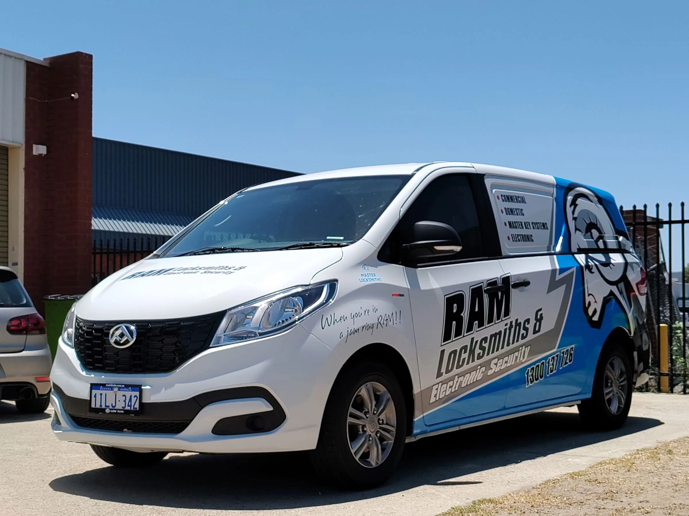 LDV G10 van with partial wrap for a locksmith business