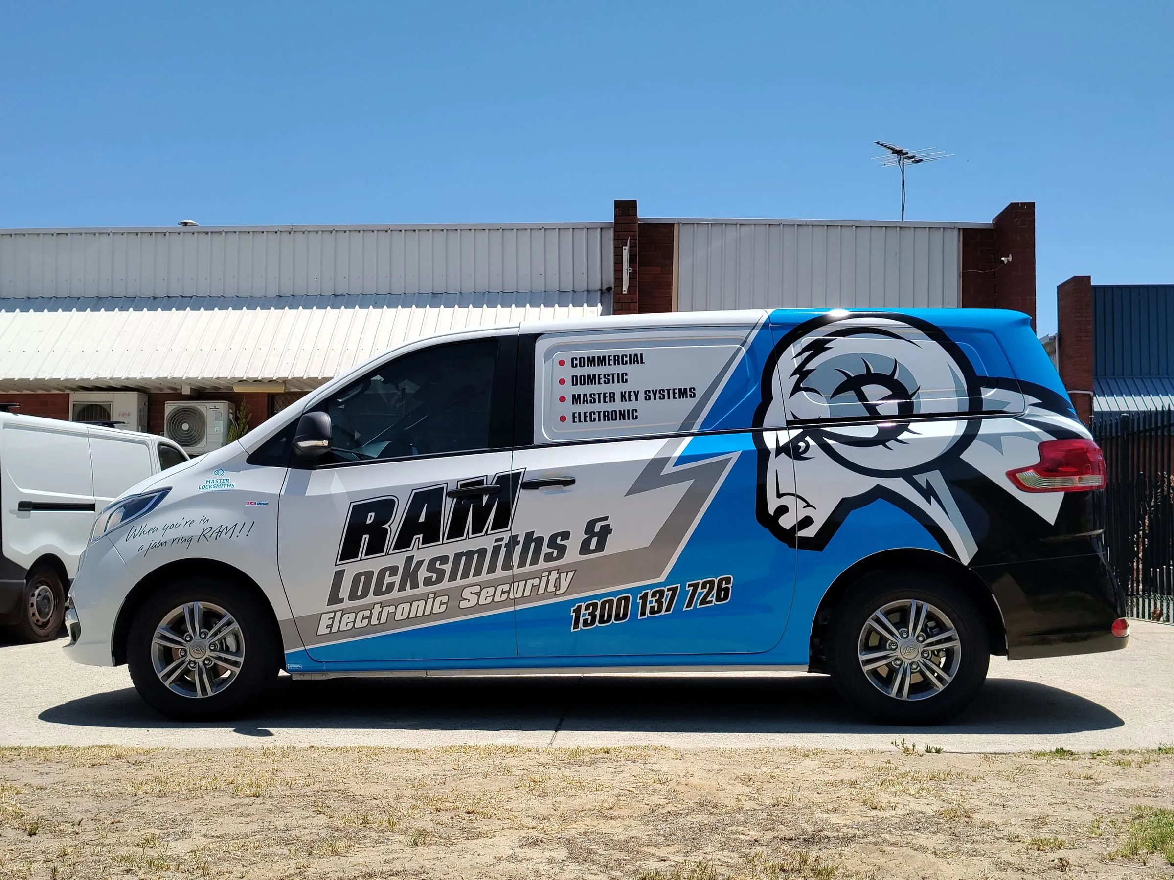 Rear and side branding on an LDV G10 van matched to an interstate fleet specification